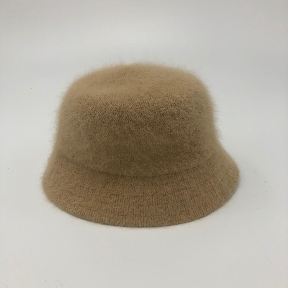 Vintage Faux Fur Plush Bucket Hat Sun Brim fedora